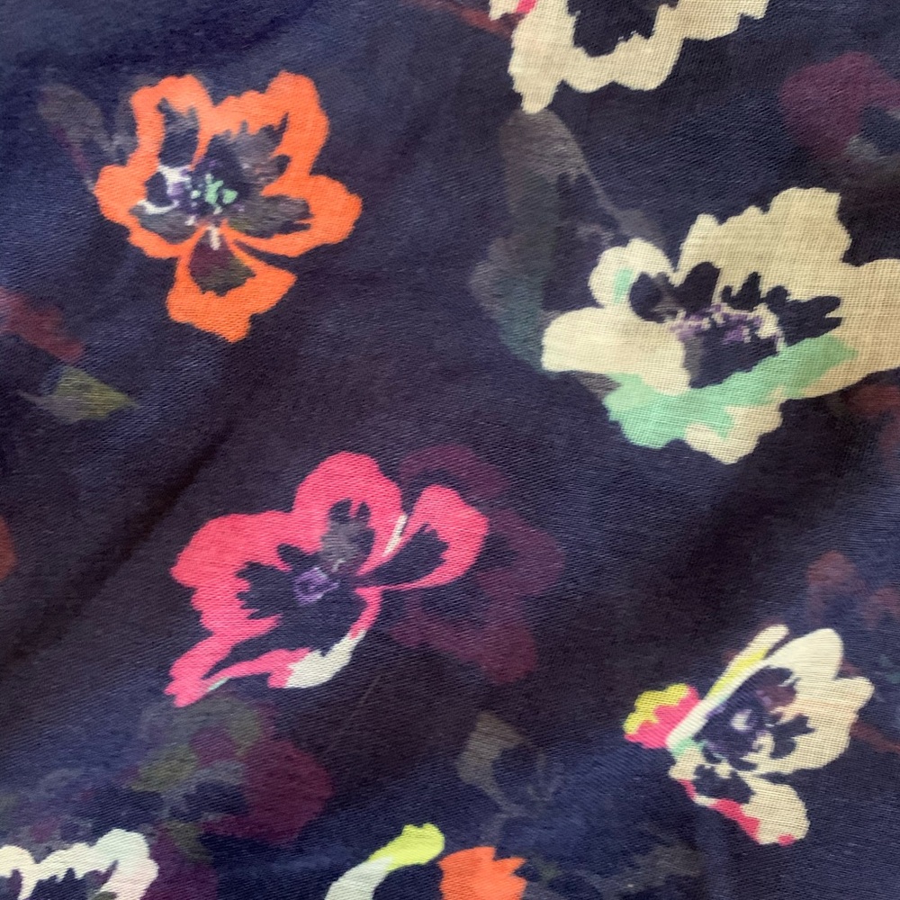 Navy Pansy Infinity Scarf - Picture 4 of 4